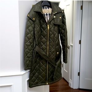 Burberry Baughton Coat in Olive Green - S - GORGEOUS!